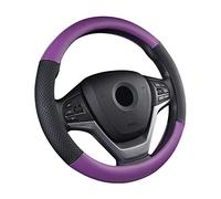 SFONIA Couvre Volant Voiture Caches de Volant en Cuir Artificiel Universel 37-38cm / 15" Antidérapant Respirant Durable (Violet)