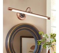 SFOXI Vintage Lampe pour Miroir LED Salle de Bains Lampe Armoire Miroir Applique Murale Intérieure Moderne Luminaire Salle de Bain pour Miroir Armoir Tableau Toilette Meuble,Marron,10W/55.5CM