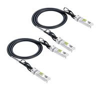 SFP+ DAC Twinax Cable,SFP+ to SFP+ Direct Attach Copper Passive for Cisco SFP-H10GB-CU0.5M,Ubiquiti UniFi,Meraki,Mikrotik,Fortinet,Netgear,D-Link,TP-Link and More,0.5-Meter(1.6ft),2 pack