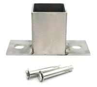 SFQEVHRZ Base de Support de terrasse, Base d'ancrage for Poteau de clôture en Bois, 1 pièce, Acier Inoxydable, for béton, Tube carré, Supports poteaux Pont(Diameter: 0.83in; H: 1.3in)