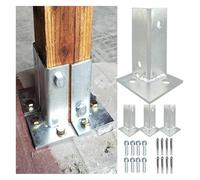 SFQEVHRZ Base de Support de terrasse, Base de Poteau pergola, Ancres Robustes, Base Support en Bois, for 2,8 Pouces x, belvédère, terrasse(4 Pcs)