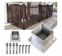 SFQEVHRZ Base de Support de terrasse, for Balustrade de Porche Pont Poteau boîte aux Lettres, Base clôture carrée en Acier Inoxydable Robuste(120x120 Mm(4.7x4.7 in),2 Pcs)