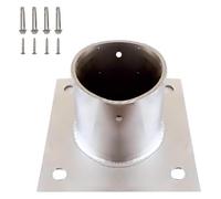 SFQEVHRZ Base de Support de terrasse, Kit d'ancrage de Poteau antirouille, Supports Ronds d'extérieur, Support for clôture, boîte aux Lettres, terrasse, Pergola(1pc,Diameter: 3.94in; H: 3.94in)