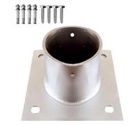 SFQEVHRZ Base de Support de terrasse, Supports de poteaux en Acier Inoxydable, avec vis et kit d'ancrage béton, for boîte aux Lettres Balustrade Pont(Dia 80mm(3.1in),1 Pcs)