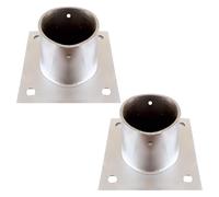 SFQEVHRZ Base de Support de terrasse, Supports de poteaux en Acier Inoxydable, avec vis et kit d'ancrage béton, for boîte aux Lettres Balustrade Pont(Dia 40mm(1.6in),2 Pcs)