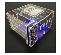 SFQEVHRZ Boîtes pour élever des fourmis, fourmilière en acrylique à 5 tubes avec zone d'alimentation, maison pour fourmis, château, fourmilière animale, atelier, Villa (Dark Blue)