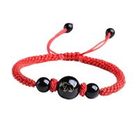 SFQEVHRZ Bracelet, 12 zodiaque animaux pierres précieuses cristal Quartz amulette chance richesse éloigner les mauvais esprits Bracelet(Rat 8 Inches)