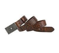 SFQEVHRZ Ceintures en Cuir, Motifs Floraux sculptés complexes en Cuir véritable Occidental, vêtements de Cow-Boy et de Cow-Girl, Cadeaux sur Le thème du Far West, 35 mm de Large(Bruin,105cm(34"~36"))