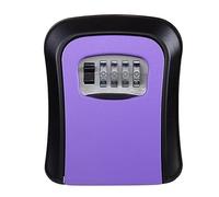 SFQEVHRZ Coffre-Fort Mural pour clés, Coffre-Fort e sécurité Mural for l'extérieur, avec Serrure Combinaison et Couvercle Protection Externe(Purple)