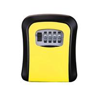 SFQEVHRZ Coffre-Fort Mural pour clés, Coffre-Fort e sécurité Mural for l'extérieur, avec Serrure Combinaison et Couvercle Protection Externe(Giallo)