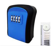 SFQEVHRZ Coffre-Fort Mural pour clés, Coffre-Fort à clés de sécurité, boîte Robuste, Porte-clés résistant aux intempéries, Armoire combinée, Coffre-Fort Mural(Blu)