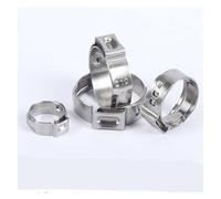 SFQEVHRZ Collier de Serrage en Acier Inoxydable, Lot de 10 Colliers Serrage for tuyaux, en Acier Inoxydable 304, à Une Seule Oreille(8.3 10mm)