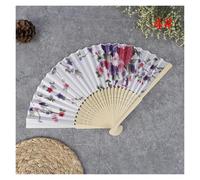 SFQEVHRZ Éventail de danse, Éventail pliant rétro chinois japonais en soie, 1 pièce, décoration de la maison, ornements, peinture florale, éventails à main(D4)