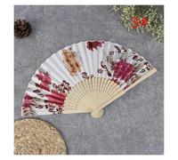 SFQEVHRZ Éventail de danse, Éventail pliant rétro chinois japonais en soie, 1 pièce, décoration de la maison, ornements, peinture florale, éventails à main(C4)