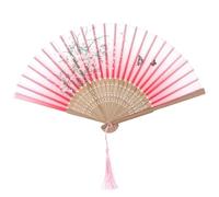 SFQEVHRZ Éventail de danse, Éventail pliant rétro chinois japonais en soie, 1 pièce, décoration de la maison, ornements, peinture florale, éventails à main(I5)