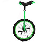 SFQEVHRZ Monocycle, Monocycle for Enfants avec Roue de 16 Pouces, Jante en Alliage, Pneu Extra épais et Support Rangement Robuste(Green)