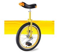 SFQEVHRZ Monocycle, Pneus antidérapants réglables de 18 Pouces for l'extérieur, avec Support Rangement Robuste(Giallo)