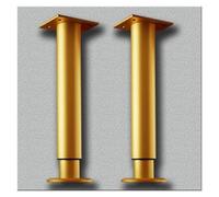 SFQEVHRZ Pieds de Meuble pour évier, Lot de 2 Pieds de Support réglables for Meuble sous-Vasque, Meuble de canapé, Supports de lavabo sous Plan sans perçage(Gold,H 72 110cm(30" 43"))