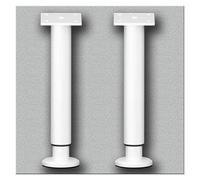 SFQEVHRZ Pieds de Meuble pour évier, Lot de 2 Pieds de Support réglables for Meuble sous-Vasque, Meuble de canapé, Supports de lavabo sous Plan sans perçage(White,H 72 110cm(30" 43"))