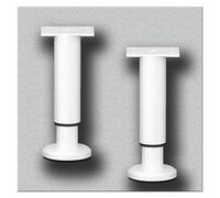 SFQEVHRZ Pieds de Meuble pour évier, Lot de 2 Pieds de Support réglables for Meuble sous-Vasque, Meuble de canapé, Supports de lavabo sous Plan sans perçage(White,H 12 18cm(4.7" 7"))