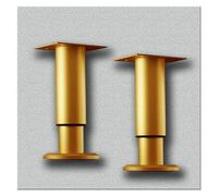 SFQEVHRZ Pieds de Meuble pour évier, Lot de 2 Pieds de Support réglables for Meuble sous-Vasque, Meuble de canapé, Supports de lavabo sous Plan sans perçage(Gold,H 25 42cm(9.8" 16.5"))