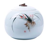 SFQEVHRZ Urne pour Animaux de Compagnie, Urne funéraire Artisanale for Cendres d'adultes, urne en céramique avec Motif Paysage Peint à la Main(Orchid)