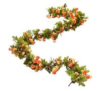 SFQEVHRZ Vigne Artificielle, 2. Mètres 42 Petites Fleurs Artificielles Lierre Roses Fausse Vigne Couronne Mariage Maison Magasin Décoration Plastique Mur(Oranje)