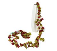 SFQEVHRZ Vigne Artificielle, 45 têtes de vignes Roses artificielles en Plastique, Fausses Fleurs Vertes, Plantes à Feuilles, décoration Mariage et Maison(Autumn Wine Red)