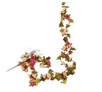 SFQEVHRZ Vigne Artificielle, Lot de 6 Fleurs artificielles Violettes for décoration Maison, hôtel, Mariage, Jardin, Art déco(Fall Rose Red)
