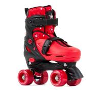 SFR Nebula Patins à roulettes ajustables pour enfants - Noir / Rouge - UK:11J-1J EU:29-33 US:M12J-2