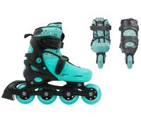 SFR Plasma Patins à roues alignées ajustables pour enfants - Noir / Vert - UK:11J-1J EU:29-33 US:M12J-2