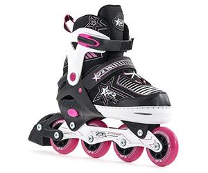 SFR RS480 Patins à Glace réglables pour Enfant Unisexe, Enfant, Rose, 35.5-39.5 EU