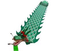 SFSLBFB Costume de Danse du Lion, Danse du Dragon Chinoise, Soie colorée, Accessoires de scène pour Le Nouvel an, Artisanat du Lion, Danses du Dragon (C, 10 m)