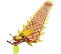 SFSLBFB Costume de Danse du Lion, Danse du Dragon Chinoise, Soie colorée, Accessoires de scène pour Le Nouvel an, Artisanat du Lion, Danses du Dragon (E, 10 m)