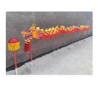 SFSLBFB Danse du Dragon Chinois, Danse du Dragon en Soie, Danse du Dragon de 5 m, Spectacle Sportif en Plein air, Danse du Lion, Danse du Lion du Nouvel an Chinois, Tête de Lion réaliste (pourrie)