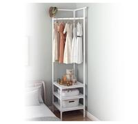 SFSLBFB Porte-manteau d'angle à 3 niveaux pour couloir, économise de l'espace, porte-vêtements d'entrée avec rangement, pour vestiaire, chambre à coucher, salon (blanc)
