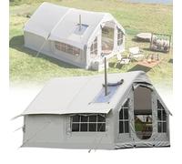 SFSLBFB Tente de Camping Gonflable avec Pompe int¨¦GR¨¦e et Chemin¨¦e d'a¨¦Ration, Imperm¨¦Able et Coupe-Vent, Con?UE pour Les 4 Saisons et id¨¦ale pour Les Aventures familiales en Plein air.