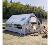 SFSLBFB Tente de Camping Gonflable avec Pompe int¨¦GR¨¦e et Chemin¨¦e d'a¨¦Ration, Imperm¨¦Able et Coupe-Vent, Con?UE pour Les 4 Saisons et id¨¦ale pour Les Aventures familiales en Plein air.