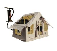 SFSLBFB Tente de Camping Gonflable, Installation Facile, Tente ext¨¦Rieure Imperm¨¦Able 4 Saisons en Oxford avec Pompe, Tente de Glamping de Luxe avec Fen¨ºtres et Portes en Filet