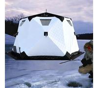 SFSLBFB Tente de p¨ºche sur Glace isol¨¦e et Pliable, Conception Coupe-Vent avec hub Thermique et Tissu 4 Couches 420D pour la p¨ºche hivernale
