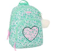 Sfta Cuore - Mini Sac À Dos Pour Un Usage Quotidien, Idéal Pour Les Enfants De Différents Âges, Confortable Et Polyvalent, Qualité Et Résistance, 25 X 13 X 30 Cm, Menthe (Menta), M, Décontracté