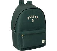 Sfta Harper & Neyer Green - Sac À Dos Pour Ordinateur Portable 15,6"" Et Usb, Idéal Pour Les Jeunes De Différents Âges, Tissu Recyclé, Confortable Et Polyvalent, Qualité Et Résistance, 31 X 18 X 44 Ve