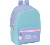 Sfta Munich Mellow Sac À Dos Pour Ordinateur Portable 15,6"" Et Usb Idéal Pour Les Jeunes De Différents Âges, Tissu Recyclé, Confortable Et Polyvalent, Qualité Et Résistance, 31 X 18 X 44 Cm, Bleu Ble