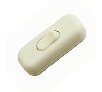 SFTlite Interrupteur à Touche Basculante Blanc En Ligne - Cordon pour Lampe Inline 2 ou 3 Lignes [Lot de 1]