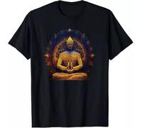 SftrDFsiu Buddha Statue Yoga Buddhist Zen Buddhism Meditation. Best T-Shirt S-3XL Black M