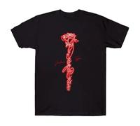SftrDFsiu Doja Cat Jealous Rose Pattern T-Shirt Black M