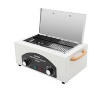 SFTYEI Boîte de désinfection stérilisateur à haute température avec poignée | Température 50-220 °C, minuterie 60 min, 1,7 l, fer en acier inoxydable, 3 poignées, pour salon de manucure, coiffeur, maison