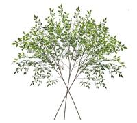 SFTYUFS Nandina Domestica Lot de 3 Bouquets de Feuilles de Plantes artificielles en Soie pour vases, Arrangements Floraux, Bouquets de Mariage, Verdure