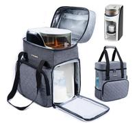 SFYBYHEART Étui de transport compatible avec le distributeur de formule avancé Baby Brezza Formula Pro - Sac de voyage avec poches pour les essentiels pour bébé, pompes, biberons