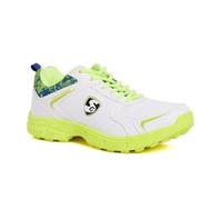 SG Pro Kick Spinner Cricket Shoes | White, Navy & Orange | Size: EU 44, UK 10, US 11 | Material: Mesh | for Men | Classic and Comfortable | Toe and Heel Protection | Supersoft and Flexibility